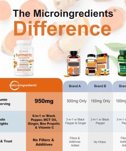 Micro Ingredients Turmeric Curcumin 95 (1,000 mg) - 120 vegetarian capsules