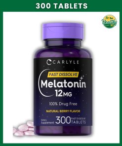 Carlyle Melatonin (12 mg) Fast Dissolve Natural Berry Flavor - 300 tablets
