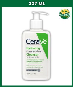 CeraVe Hydrating Cream-to-Foam Cleanser Removes Makeup for Normal to Dry Skin - 237 ml