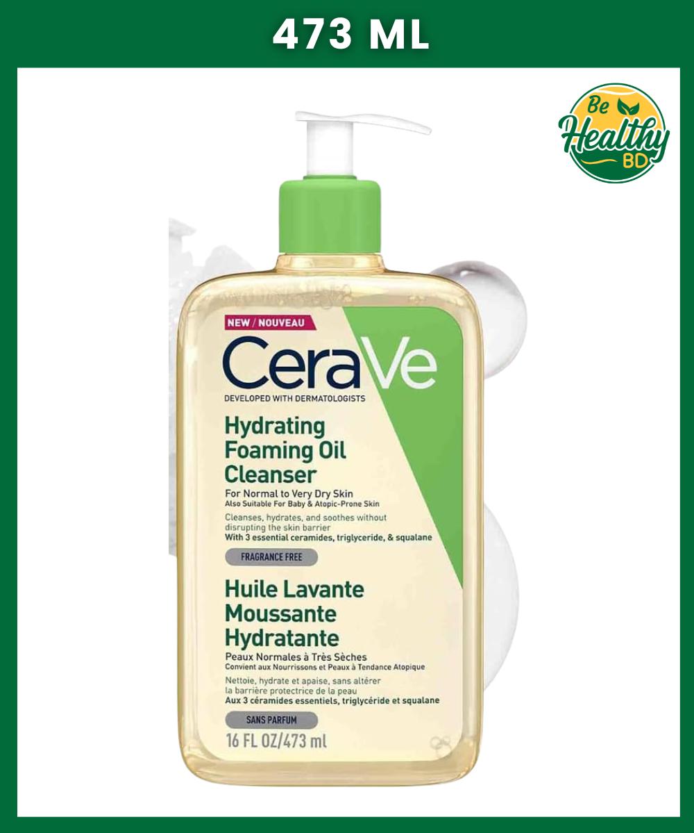 CeraVe Hydrating Foaming Oil Cleanser Fragrance Free for Normal to Very Dry Skin - 473 ml