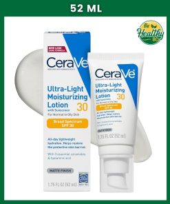 CeraVe Ultra-Light Moisturizing Lotion with Sunscreen SPF 30 Matte Finish for Normal to Oily Skin - 52 ml