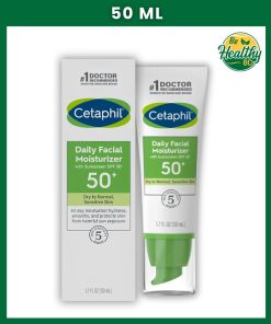 Cetaphil Daily Facial Moisturizer AM SPF 50 Sunsreen Oil Free All Skin Types - 50 ml