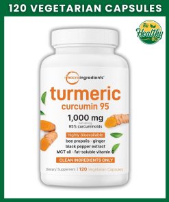 Micro Ingredients Turmeric Curcumin 95 (1,000 mg) - 120 vegetarian capsules