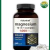 Naturebell Magnesium 12-in-1 Complex (1,000 mg) & D3 + K2- 240 capsules
