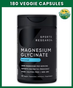 Sports Research Magnesium Glycinate Chelated (160 mg) - 180 veggie capsules