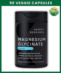 Sports Research Magnesium Glycinate Chelated (160 mg) - 90 veggie capsules