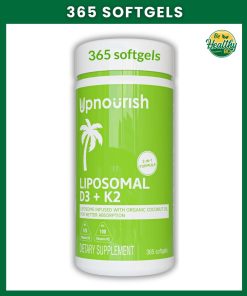 Upnourish Liposomal D3 (5,000 IU) + K2 (100 mcg) - 365 softgels