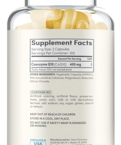 Clear Formulas CoQ-10 (400 mg) - 200 capsules