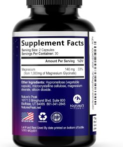 Nature's Peak Magnesium Glycinate (1,000 mg) - 60 veggie capsules