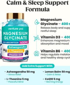 Venture Pal Magnesium Glycinate Gummies (400 mg) - 60 gummies