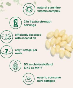 Micro Ingredients Vitamin D3 + K2 (50,000 IU + 200 mcg) - 240 softgels