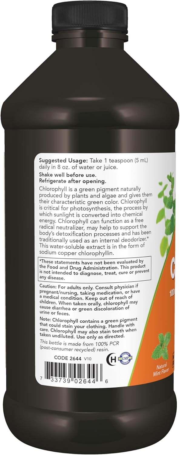 NOW Chlorophyll Liquid (100 mg) - 473 ml