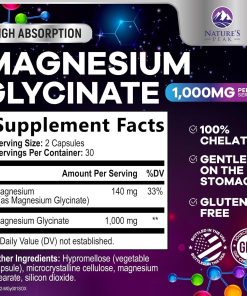 Nature's Peak Magnesium Glycinate (1,000 mg) - 60 veggie capsules
