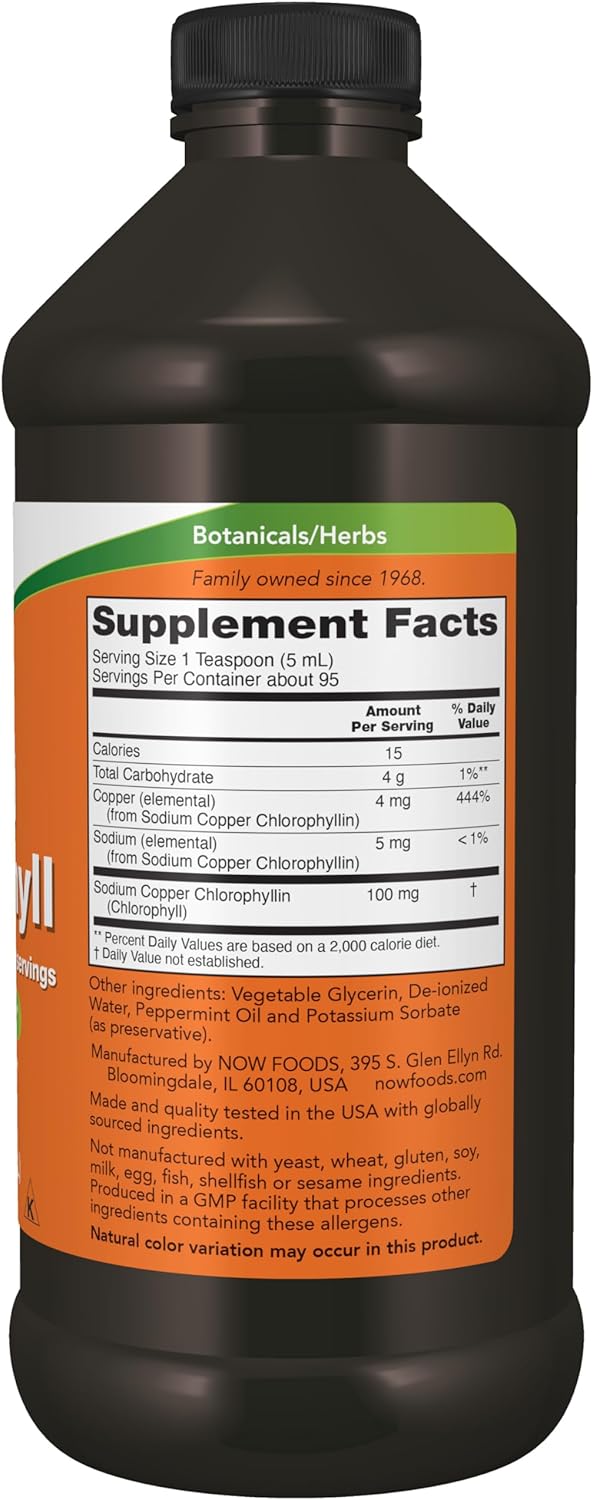 NOW Chlorophyll Liquid (100 mg) - 473 ml