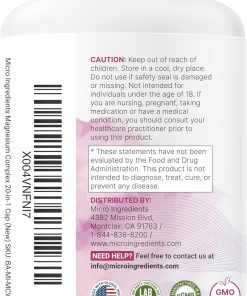 Micro Ingredients Magnesium 20-In-1 Complex for Women - 240 vegatarian capsules