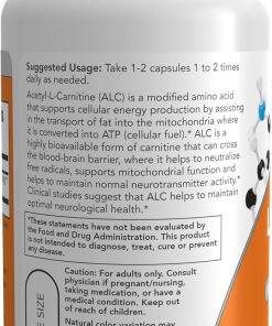 Now Acetyl L-Carnitine (500 mg) - 50 veg capsules