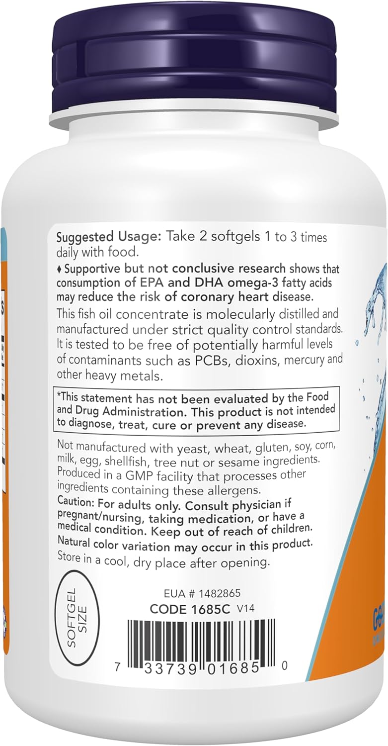Now Omega-3 Mini Gels Fish Oil - 180 softgels