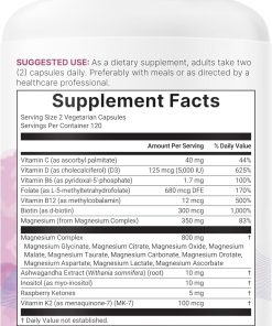 Micro Ingredients Magnesium 20-In-1 Complex for Women - 240 vegatarian capsules