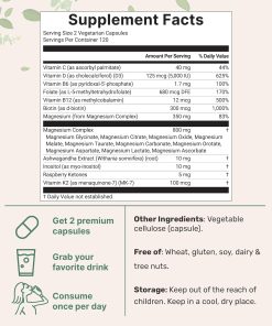 Micro Ingredients Magnesium 20-In-1 Complex for Women - 240 vegatarian capsules
