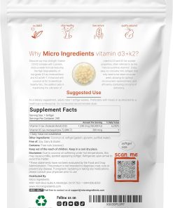 Micro Ingredients Vitamin D3 + K2 (50,000 IU + 200 mcg) - 240 softgels