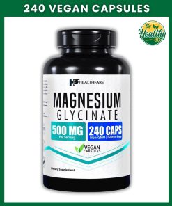Health Fare Magnesium Glycinate (500 mg) - 240 vegan capsules