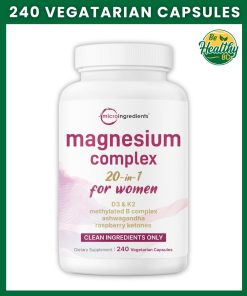 Micro Ingredients Magnesium 20-In-1 Complex for Women - 240 vegatarian capsules