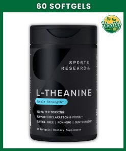 Sports Research L-Theanine (200 mg) Double Strength - 60 softgels