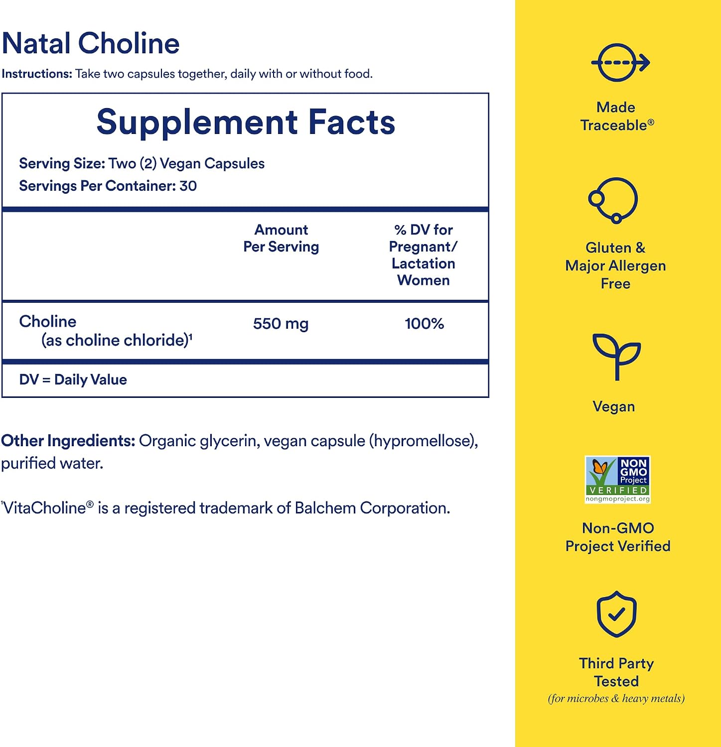 Ritual Natal Choline - 60 vegan capsules