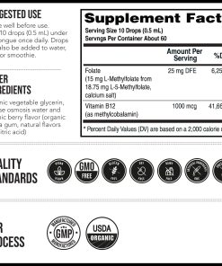 Triquetra L-Methylfolate 5-MTHF Plus Methyle B12 (15 mg) Active Form - 30 ml