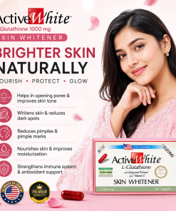 Active White L-Glutathione Skin Whitener (1,000 mg) – 60 capsules