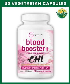 Micro Ingredients Blood Booster + Iron suppliment - 60 vegetarian capsules