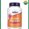Now Vitamin C -1000 Zinc & D-3 - 100 veg capsules
