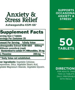 Nature's Bounty Anxiety & Stress Releif - 50 tablets