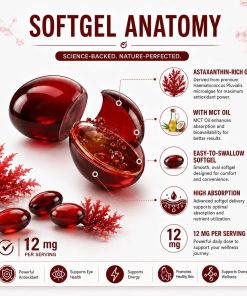 Coycoz Astaxanthin (12 mg) High Absorption with MCT Oil - 90 softgels