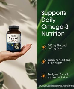 Naturebell Omega-3 Fish Oil (3,000 mg) Burpless Lemon Flavor - 240 softgels