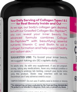 Neocell Collagen Bio-Peptides + Vitamin C & Biotin (6,000 mg) Grassfed - 180 caplets