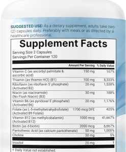 Micro Ingredients Pure Methylated B-Complex With Vitamin C - 240 capsules