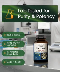 Naturebell Omega-3 Fish Oil (3,000 mg) Burpless Lemon Flavor - 240 softgels