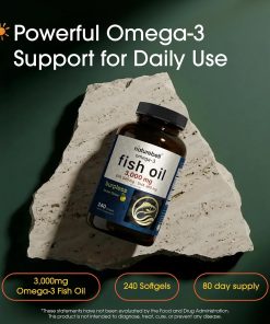 Naturebell Omega-3 Fish Oil (3,000 mg) Burpless Lemon Flavor - 240 softgels