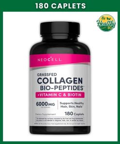 Neocell Collagen Bio-Peptides + Vitamin C & Biotin (6,000 mg) Grassfed - 180 caplets
