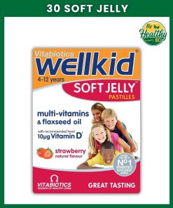 Vitabiotics Wellkid Multivitamin & Flaxseed Oil Soft Jelly Pastiles - 30 soft jelly