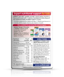 Vitabiotics Wellkid Multivitamin & Flaxseed Oil Soft Jelly Pastiles - 30 soft jelly